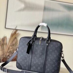 Louis Vuitton Porte-Documents Voyage PM Black For Men 36.5cm / 14.4in M46457