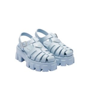 Prada Foam Rubber Sandals Light Blue For Women- 1X853M_3LKK_F0012_F_055