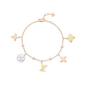 Louis Vuitton Idylle Blossom Charms Bracelet Gold For Women Q95689