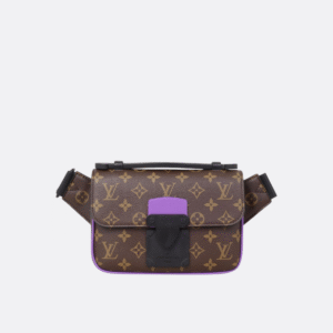 Louis Vuitton S-Lock Sling Monogram Macassar Purple For Men, Men’s Bags, Crossbody Bags 8.3in/21cm LV M46245