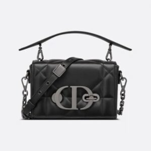 Christian Dior 30 Montaigne Box Bag With Handle Black For Women 10in/25cm M9218BNNA_M030