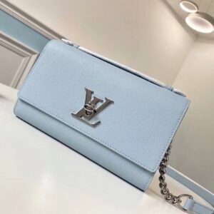 Louis Vuitton Lockme Short Handle Bag Blue For Women M56136- 9.2 Inches/23.5 Cm