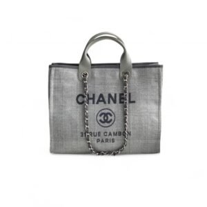 Chanel Small Shopping Bag Silver Hardware Grey For Women, Women's Handbags, Shoulder Bags 15.2in/39cm AS3257