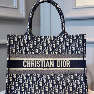 Christian Dior Medium Dior Book Tote Bag Blue By Maria Grazia Chiuri For Women 14in/36cm CD M1296ZRIW_M928