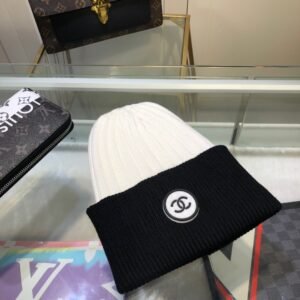 Chanel Beanie In Black & White