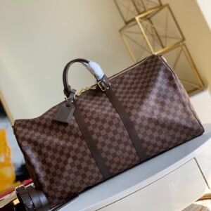 Louis Vuitton Keepall Bandouliére 55 Damier Ebene Canvas
