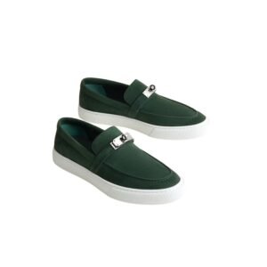 Hermes Game Slip-on Sneaker Vert Bouteille For Men – H241851ZH14420