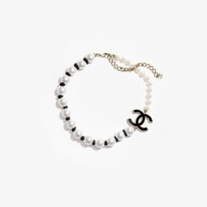 Chanel Pearl Necklace Gold-Toned For Women ABF365-B19977-NAFTS