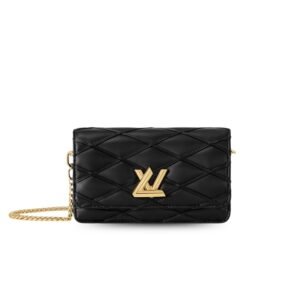 Louis Vuitton Wallet On Chain GO-14 Black For Women 7.9in/20cm M13139