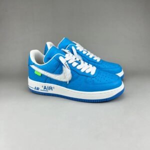 Louis Vuitton x Nike “Air Force 1” By Virgil Abloh in Blue and White Sneaker For Men, Men’s Shoes