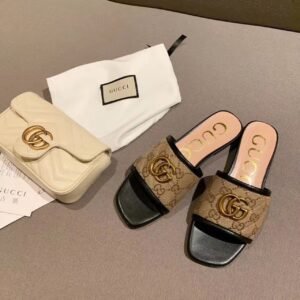 Gucci Women's GG Matelasse Canvas Slide Sandal Beige By Fabric Canavas For Women GG 619893 KQWM0 9765