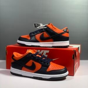 Nike Wmns Dunk Low Vintage Black-Orange Sneaker For Men, Men’s Shoes