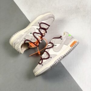 Nike Dunk Low Off-White Lot 28 Sail/Neutral Grey-Hyper Violet For Men, Men’s Shoes DM1602-111