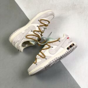 Nike Dunk Low Off-White Lot 34 Sail/Neutral Grey-Light Ginger For Men, Men’s Shoes DJ0950-102