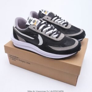 Sacai x Nike LDWaffle Black Sneaker For Men, Men's Shoes