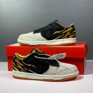 Nike Dunk Low Year Of The Tiger 2022 Phantom/Black-Sail-Light Zitron Sneaker For Men, Men’s Shoes DQ5351-001