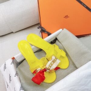 Hermes Oasis Sandal Turmeric Yellow For Women, Women's Shoes H151215Z 71365