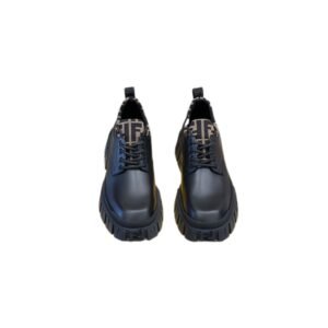 Fendi FD Fendi Force Lace-Ups Boots Black And Grey For Men