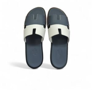 Hermes Izmir Sandal Navy Blue/White For Men