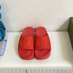 Gucci Interlocking G Slide Sandal Red For Men