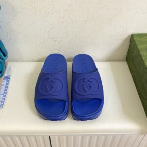Gucci Interlocking G Slide Sandal Blue For Men