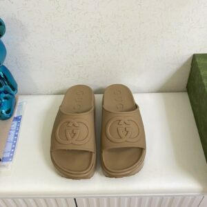 Gucci Interlocking G Slide Sandal Green For Men 692380 JF000 3727