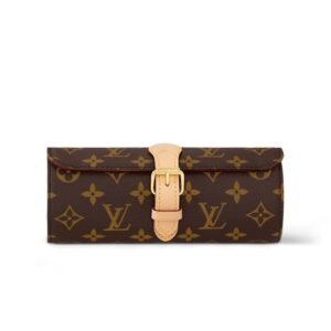 Louis Vuitton 3 Watch Case Bag Brown For Men 7.9in/20cm M47530