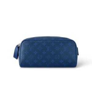 Louis Vuitton Toilet Dopp Kit Pouch Bag Blue For Men 11in/28cm M30849