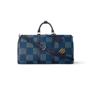 Louis Vuitton Keepall Bandoulière 50 Bag Blue For Men N40861 - 19.7 Inches/ 50 Cm