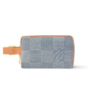 Louis Vuitton Locker Dopp Kit Blue For Men 9.1 Inches/ 23 Cm N40753