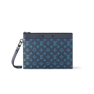 Louis Vuitton Pochette To Go Blue For Men 11.8in/30cm M82321