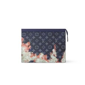 Louis Vuitton Pochette Voyage Bag Blue For Men 10,6in/27cm M82825