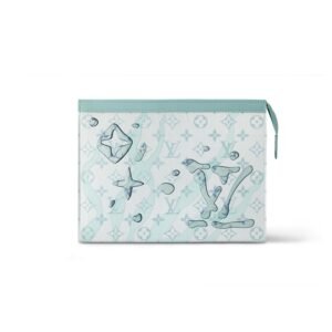 Louis Vuitton Pochette Voyage MM Bag Blue For Men 10,6in/27cm M22763