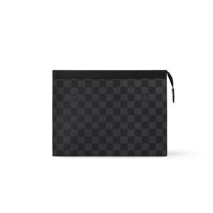 Louis Vuitton Pochette Voyage MM Bag Black For Men 10,6in/27cm N41696