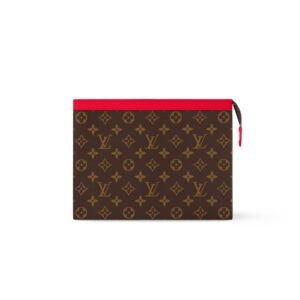 Louis Vuitton Pochette Voyage MM Pouch Bag Red For Men 10,6in/27cm M82857