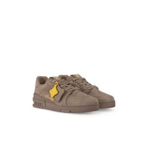 Louis Vuitton Trainer Sneaker Taupe Brown For Men - 1AH618