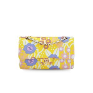 Chanel Medium Classic Flap Shoulder Bag Yellow For Women 10in/25.4cm