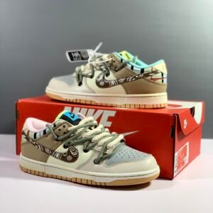 Nike Dunk Low Essential Paisley Pack Multicolor Sneaker For Men, Men's Shoes