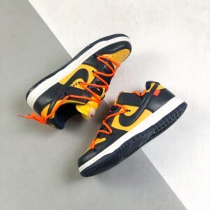 Nike Dunk Low Off-White University Gold-Midnight Navy-White For Men, Men’s Shoes CT0856-700