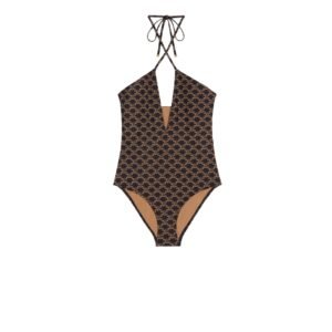 Celine Triomphe Swimsuit In Monogram Brown For Women 2Z306939T.17BR