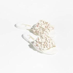 Chanel Blooming Charms Mules White For Women G46231-B19043-NAEYA