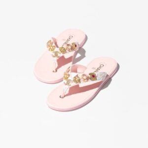 Chanel Blooming Charms Thongs Light Pink For Women G46304-B19719-NAEPT