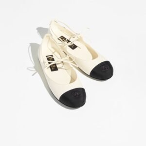 Chanel Emblematic Codes Mary Janes Ivory/Black For Women G46324-B19725-NAERC