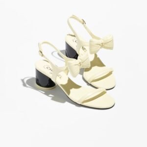 Chanel Final Bow Sandals Light Yellow For Women G46192-B18985-NACCQ
