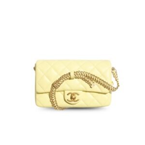 Chanel Small Flap Bag Light Yellow 8.3in/21cm For Women AS5420-B19727-NAAUK