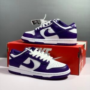 Nike Wmns Dunk Low Vintage White-Purple Sneaker For Men, Men’s Shoes