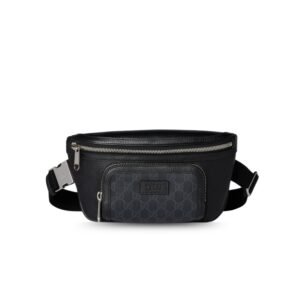 Gucci GG Supreme Medium Belt Bag Black For Men 11.4in/29cm 795463 FADJK 1000