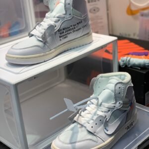 Off-White x Nike Air Jordan 1 Retro High in White Sneaker For Men, Men's Shoes