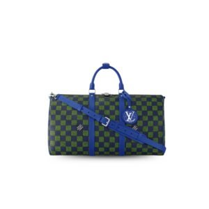 Louis Vuitton Keepall Bandoulière 50 Blue Green For Men 19.7in/50cm N00161