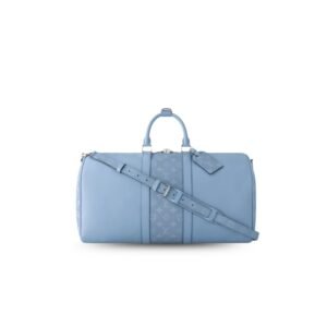 Louis Vuitton Keepall Bandoulière 50 Sky Blue For Men 19.7in/50cm M14122